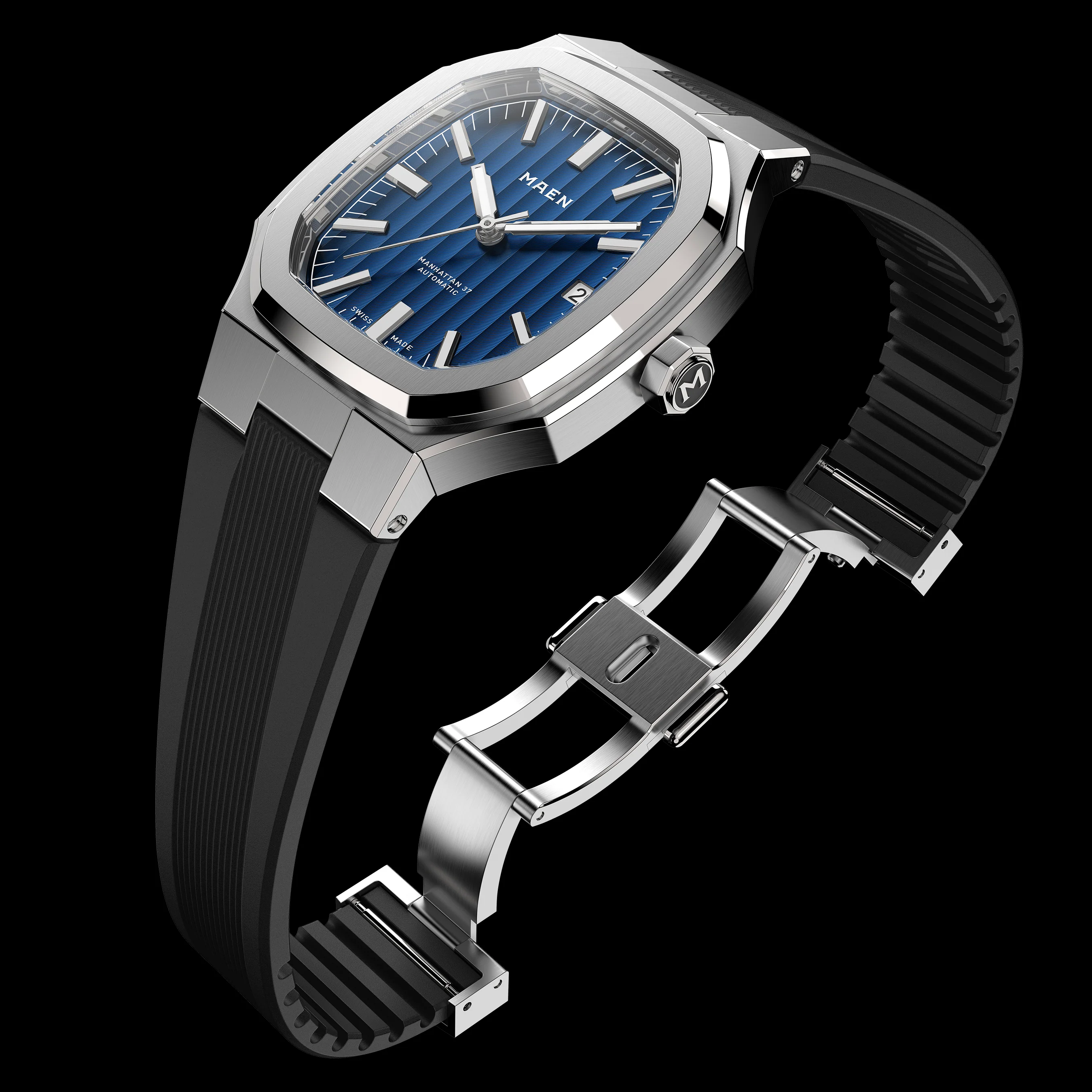 HALF M37 BLACK INTEGRATED FKM STRAP - Image 3